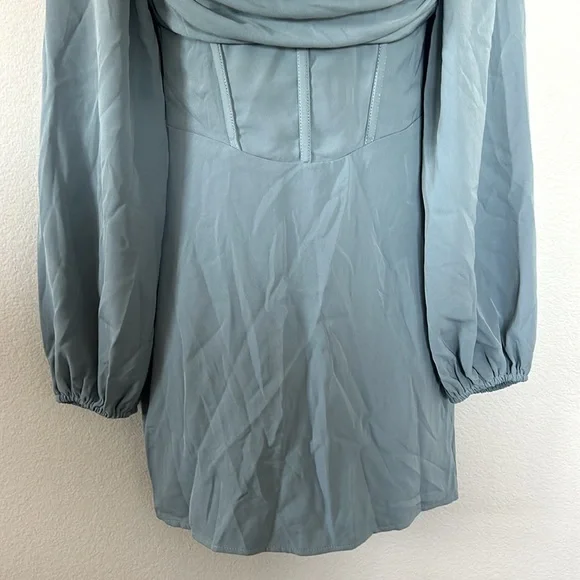 Princess Polly Lillie Long Sleeve Corset Style Blue Sage
Mini Dress - Picture 6 of 12